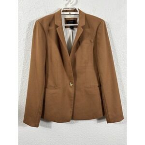 J. Crew Regent Blazer Women's Size 8T Camel Brown Single Button Wool Blend